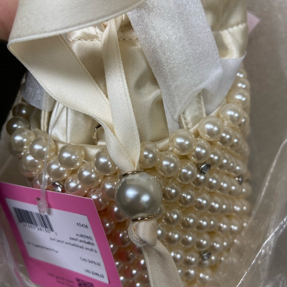 Kate Spade Purl Pearl Embellished Small Bucket Bag - Picture 12 of 12